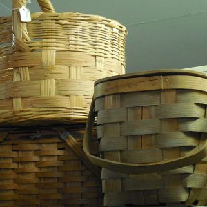 Empty wooden baskets