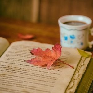 Book and coffee in a dream