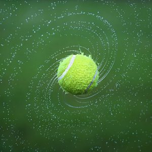 Wet tennis ball