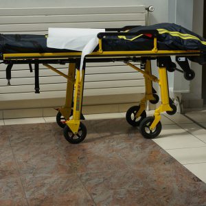 Empty stretcher in a hospital