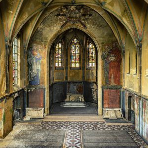 The altar of the old church