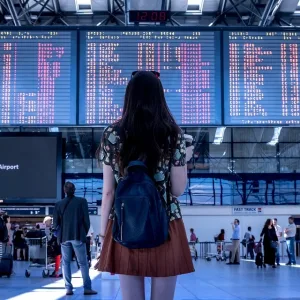 Girl on a airport