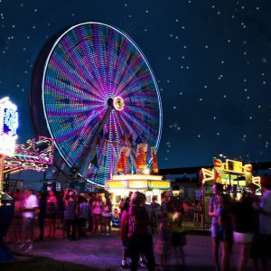 Night lights of the fair